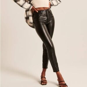 Abercrombie & Fitch Vegan Faux Leather the skinny high rise pants